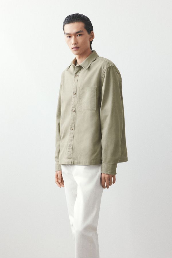 Overshirt en sarga de algodón Regular Fit