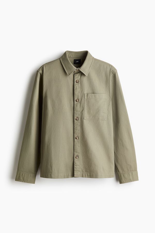 Overshirt en sarga de algodón Regular Fit