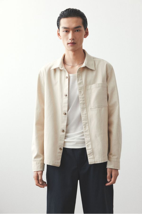 Overshirt en sarga de algodón Regular Fit