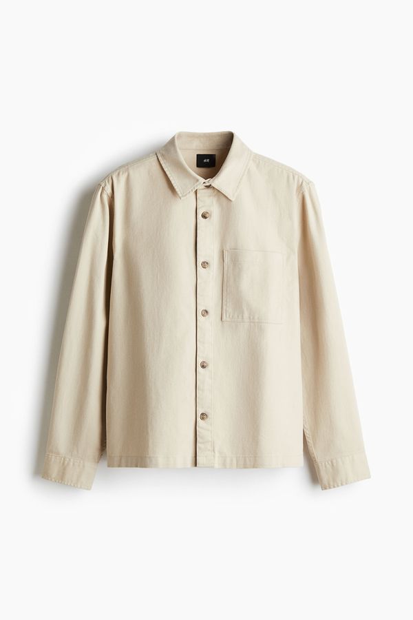 Overshirt en sarga de algodón Regular Fit