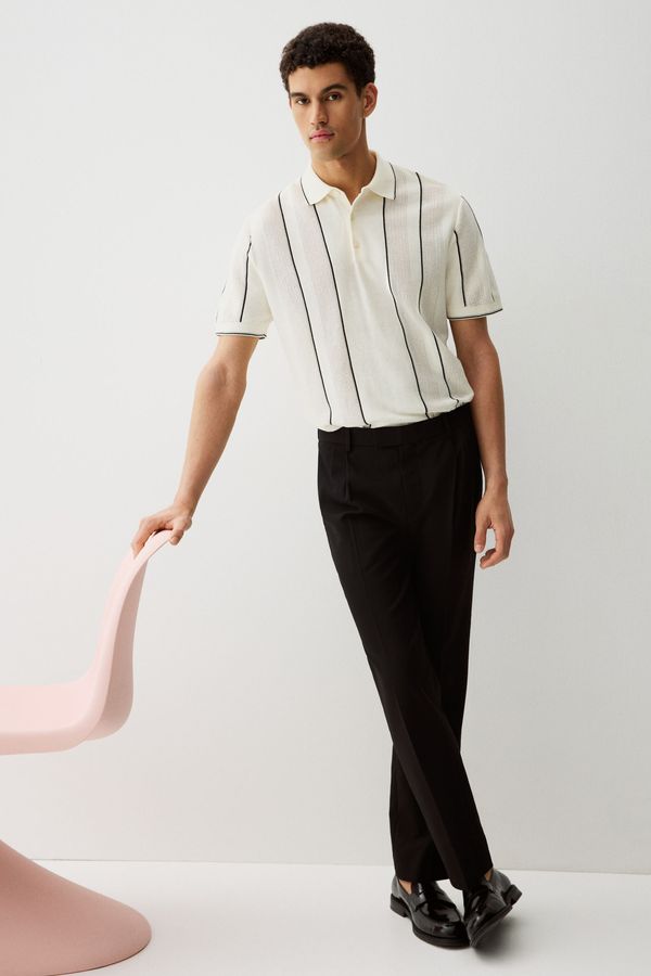 Polera polo en punto pointelle Regular Fit