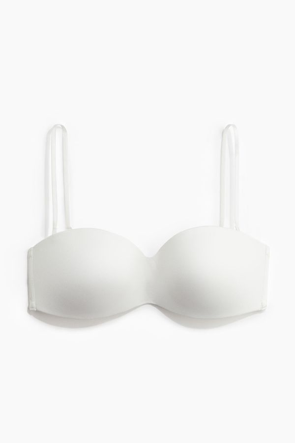 Sostén bandeau de microfibra con acolchado