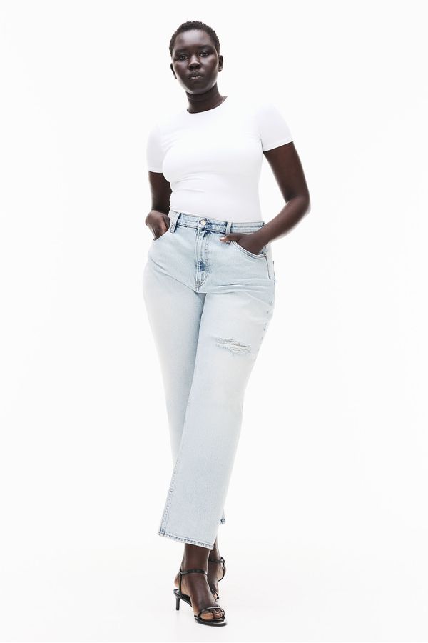 Curvy Fit Slim Straight High Ankle Jeans