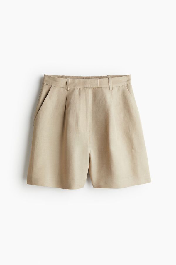 Shorts en mezcla de lino