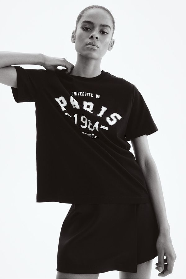 Polera con motivo estampado