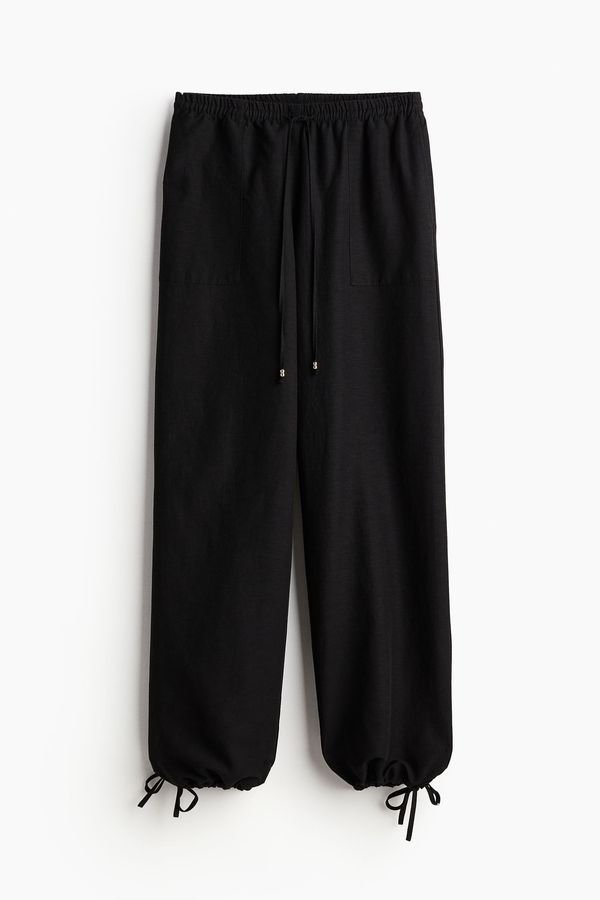 Pantalón pull-on en mezcla de lino