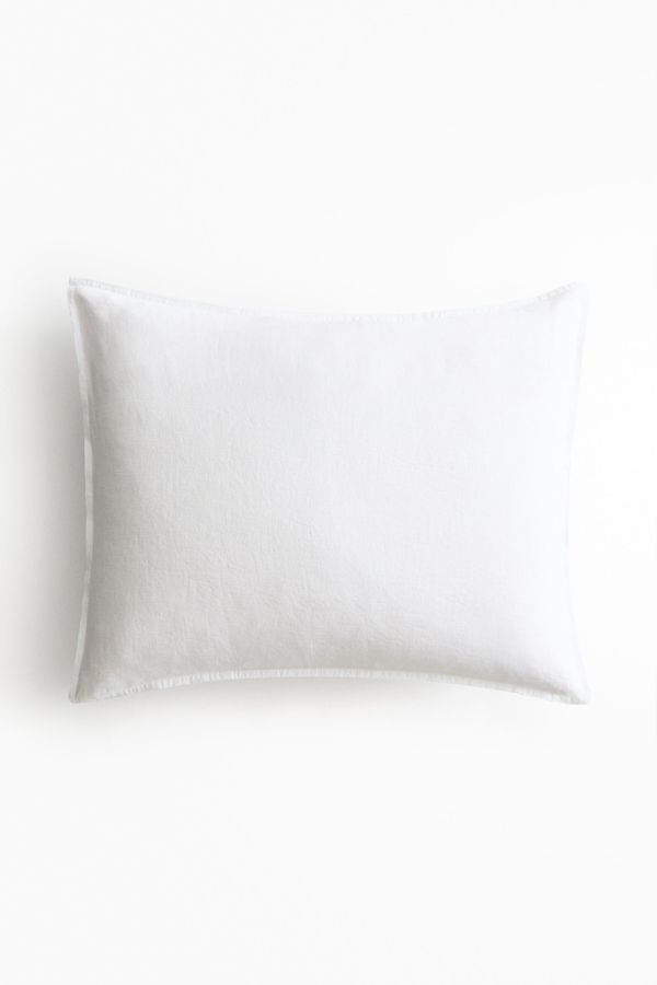 Funda de almohada de lino lavado