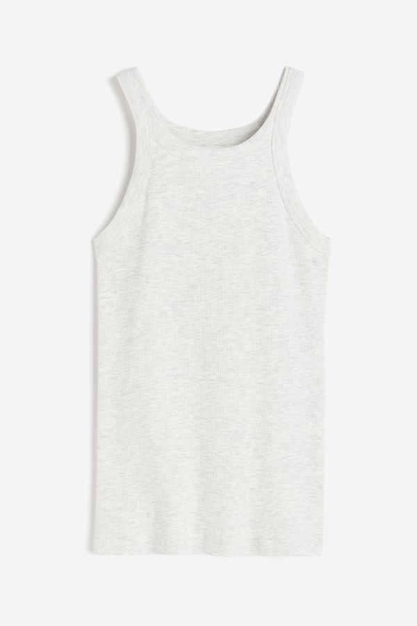 Polera sin mangas acanalada
