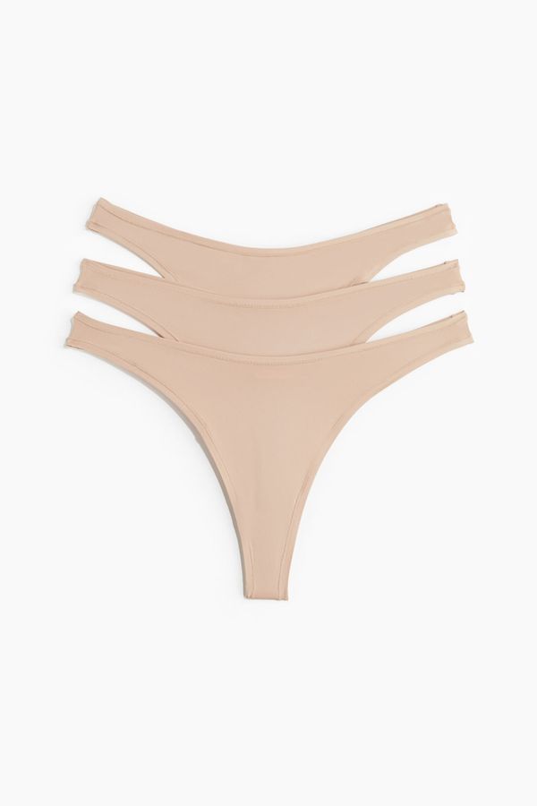 Pack de 3 colaless Thong de microfibra
