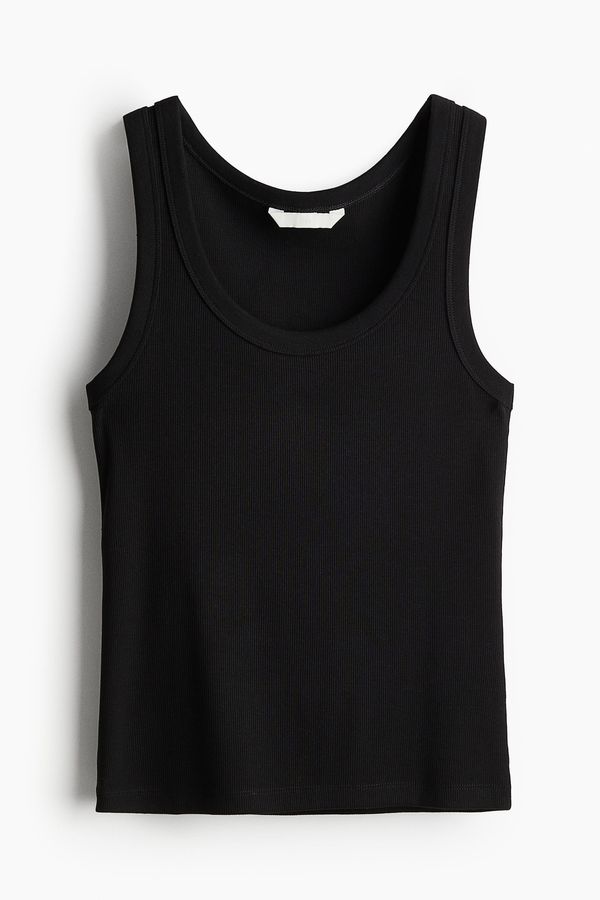Polera sin mangas acanalada