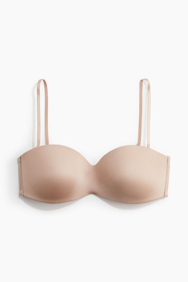 Sostén bandeau de microfibra con acolchado