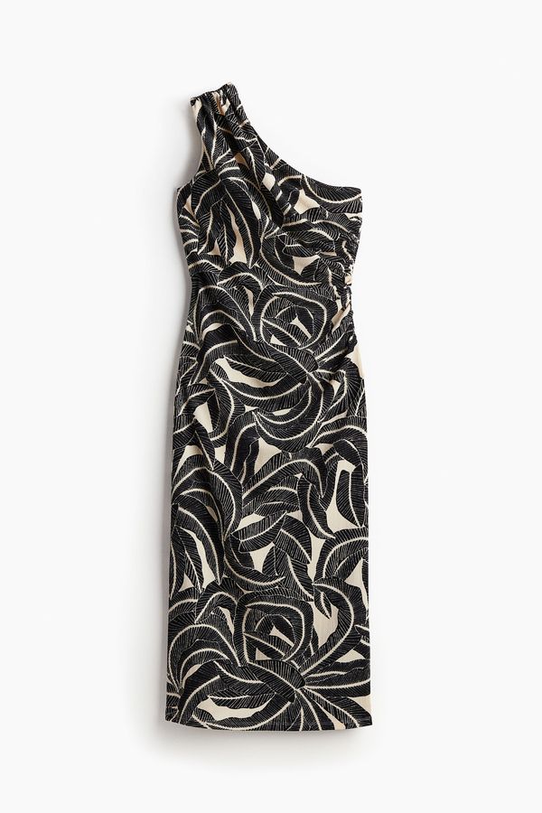 Vestido fruncido de un hombro