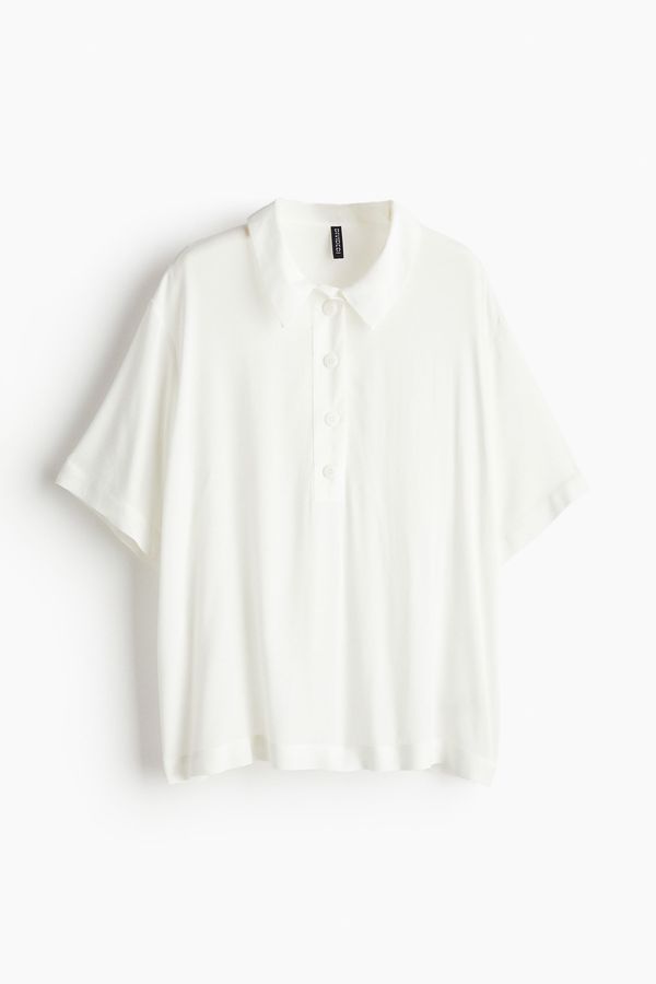 Polera polo en crepé transparente
