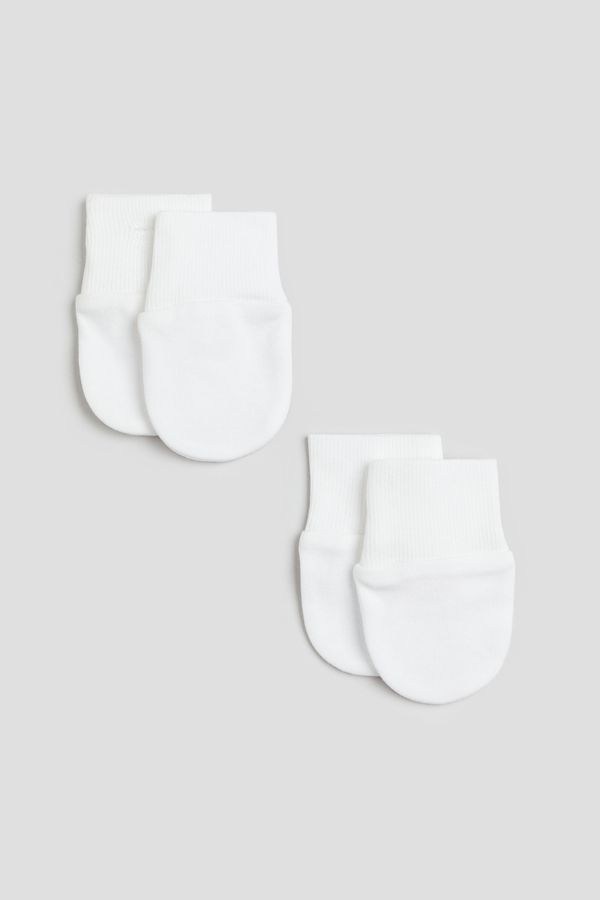 Pack de 2 mitones antirasguños en punto de algodón