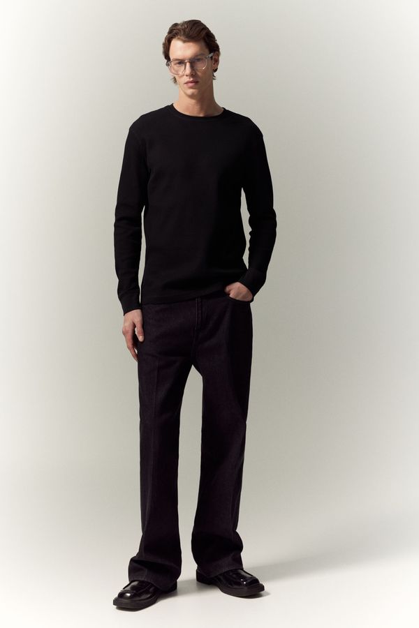 Polera en punto waffle Slim Fit