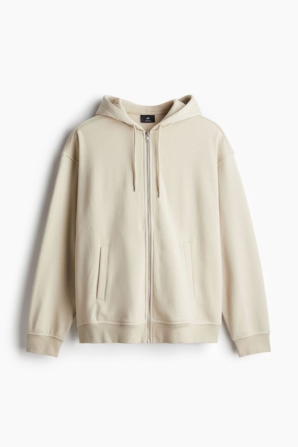 Polerón hoodie con cierre Loose Fit