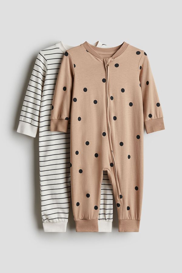 Pack de 2 pijamas enteritos en algodón