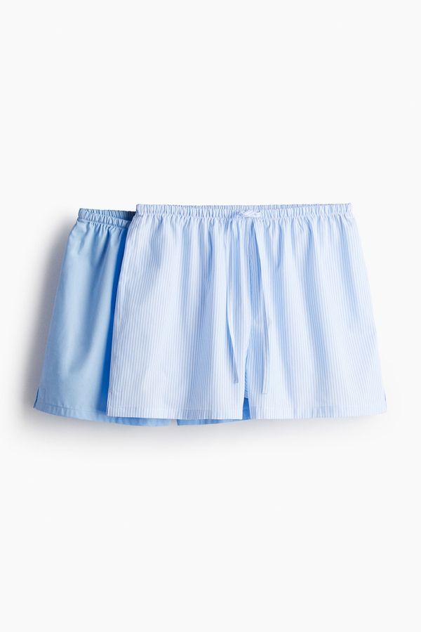 Pack de 2 shorts de pijama en popelina de algodón