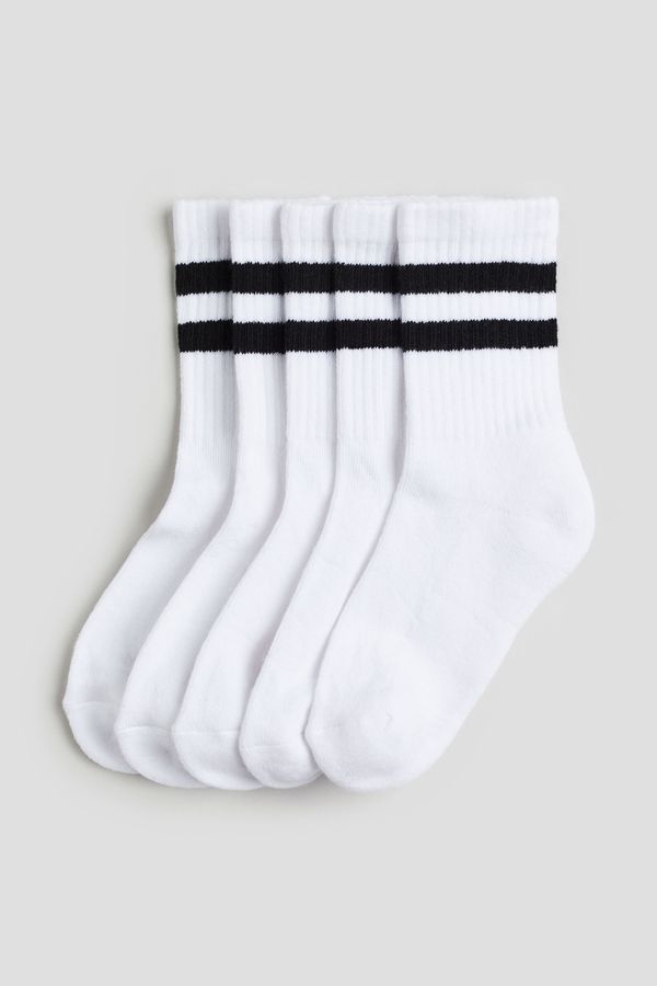 Pack de 5 calcetines acanalados en tejido terry