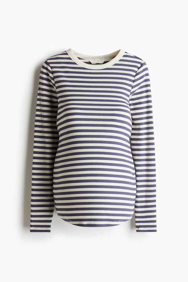 MAMA Polera de manga larga en punto acanalado