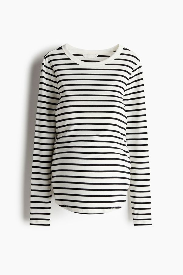 MAMA Polera de manga larga en punto acanalado