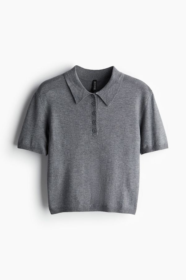 Polera polo de punto fino