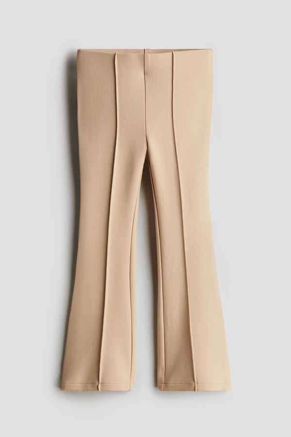 Flared leggings en punto roma