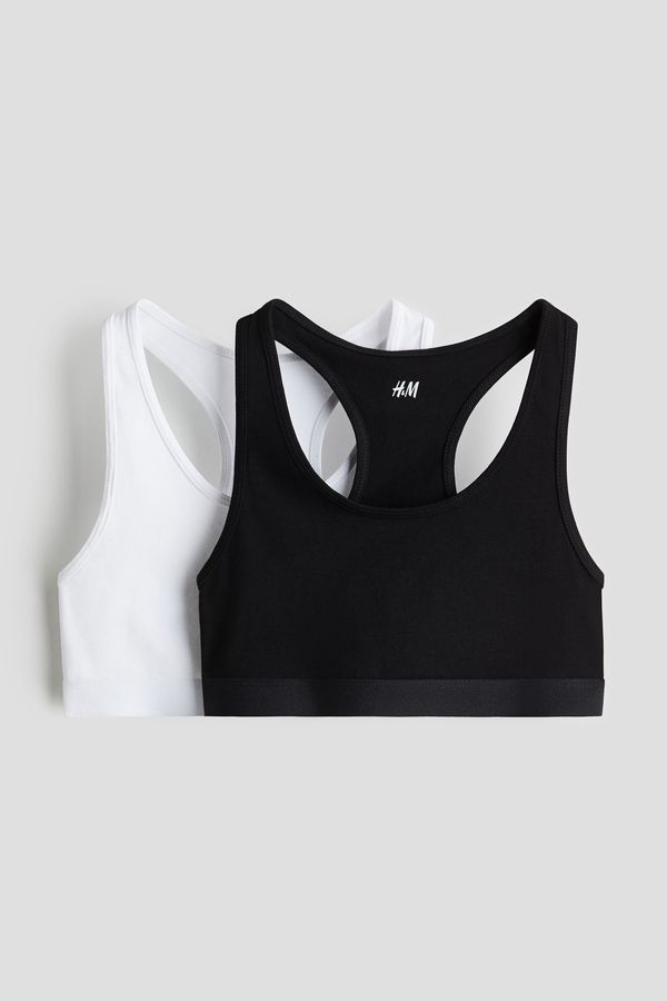 Pack de 2 crop tops en punto de algodón
