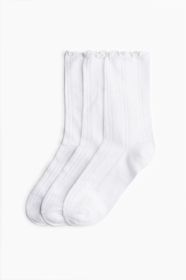 Pack de 3 calcetines en punto pointelle