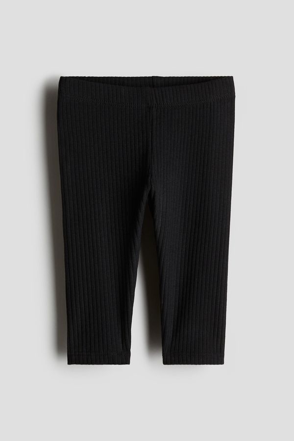 Leggings de algodón acanalado