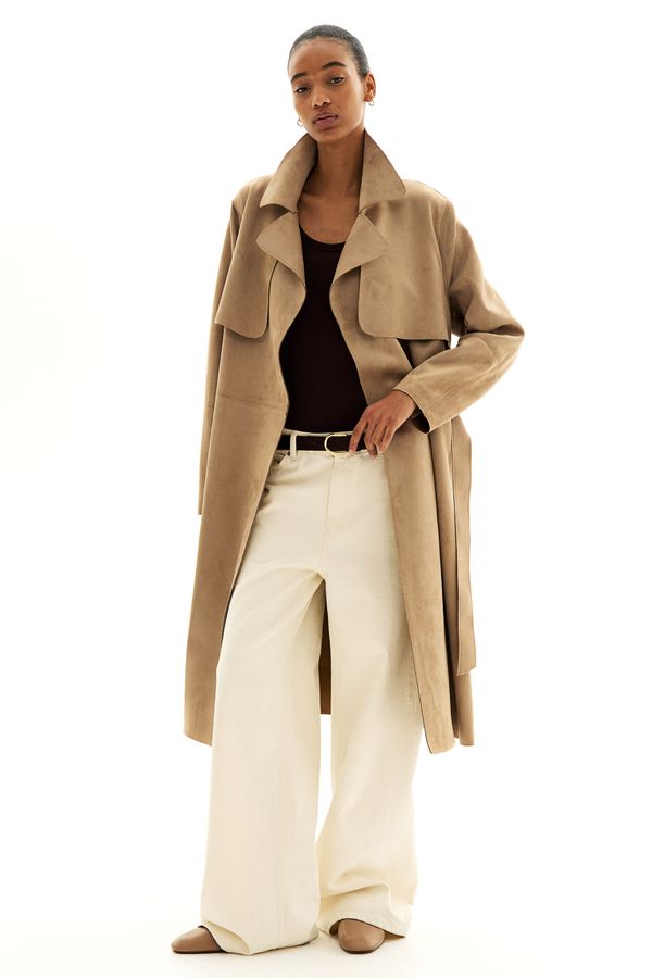 Trenchcoat afelpado