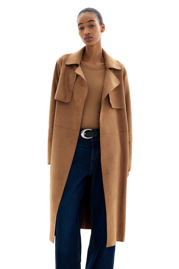 Trenchcoat afelpado