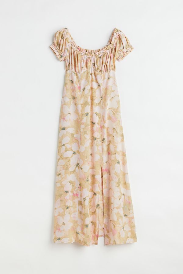 Vestido floral con manga globo