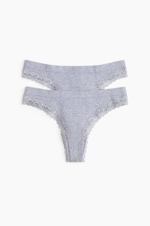 Pack 2 colaless Thong con encaje Seamless