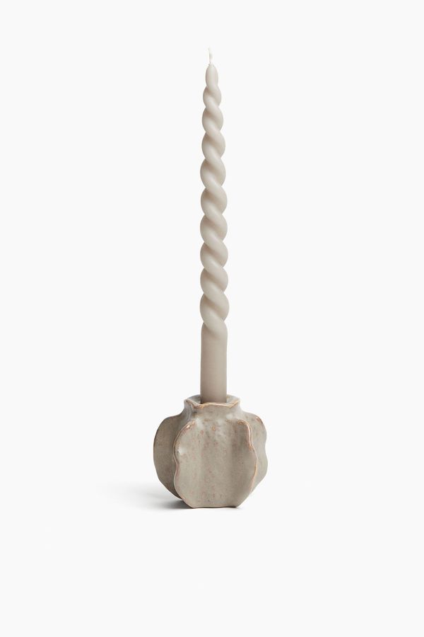 Candelabro pequeño de cerámica gres