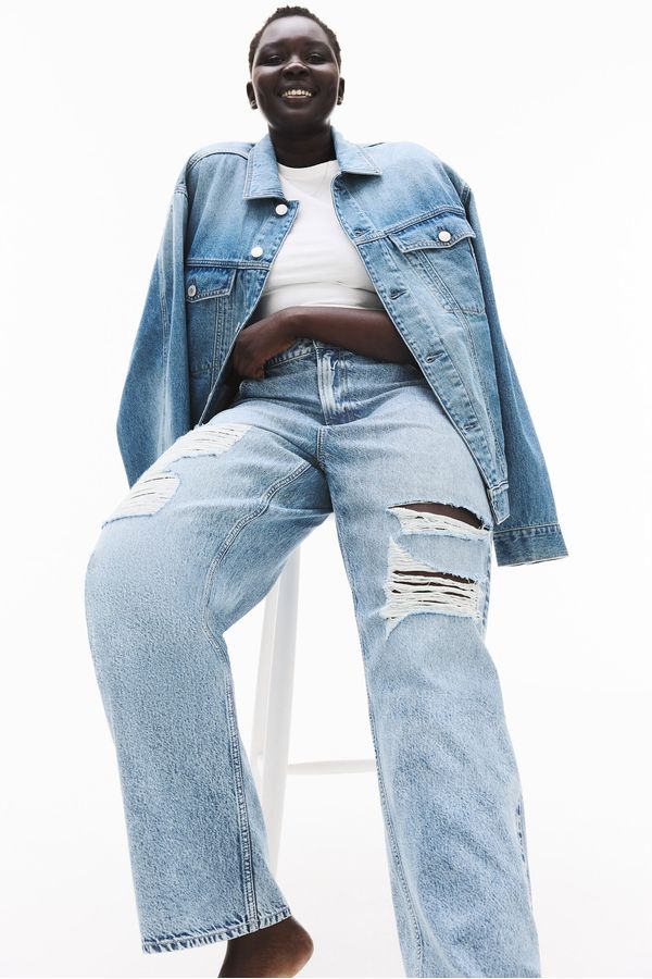Curvy Fit Baggy High Jeans