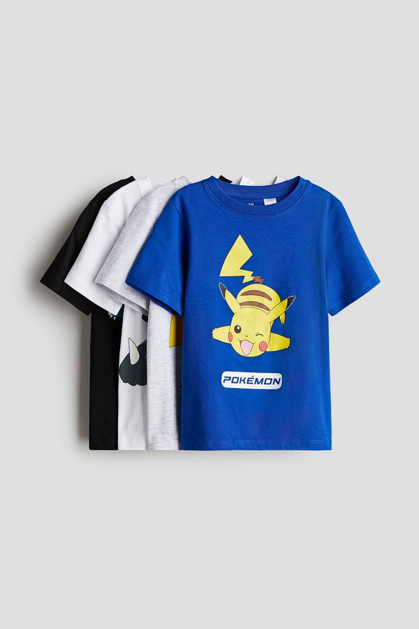 Pack de 4 poleras con motivo estampado