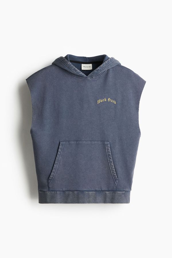 Polerón hoodie deportivo sin mangas Loose Fit