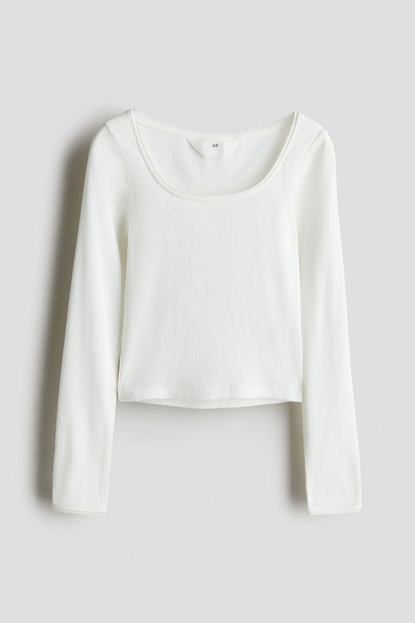 Camiseta de algodón con ribete de picot