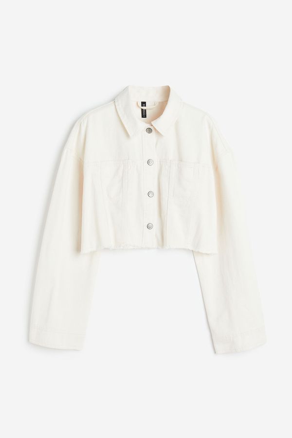 Chaqueta cropped de sarga