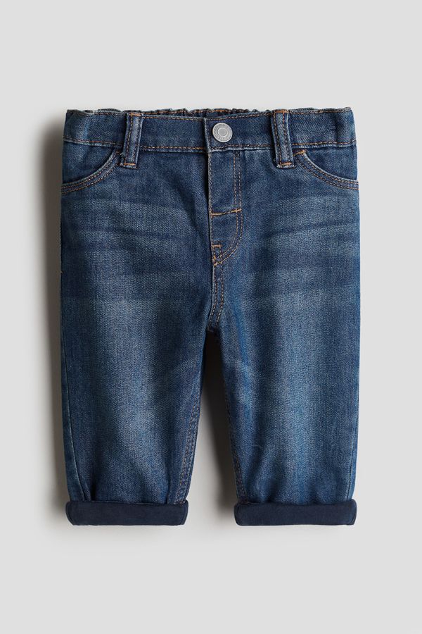 Jeans con forro de punto