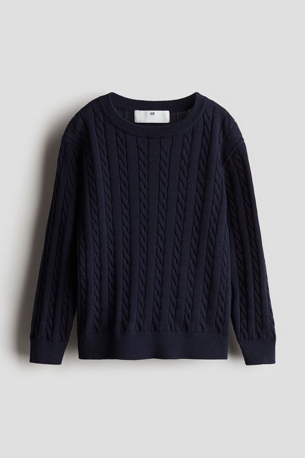 Sweater en punto trenzado de algodón