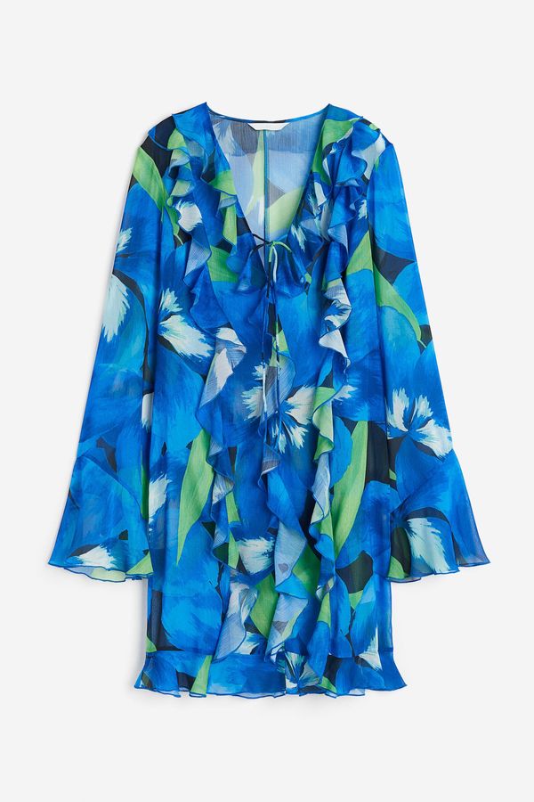 Vestido de gasa con vuelos