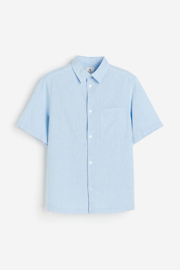 Camisa de mezcla de lino Regular Fit