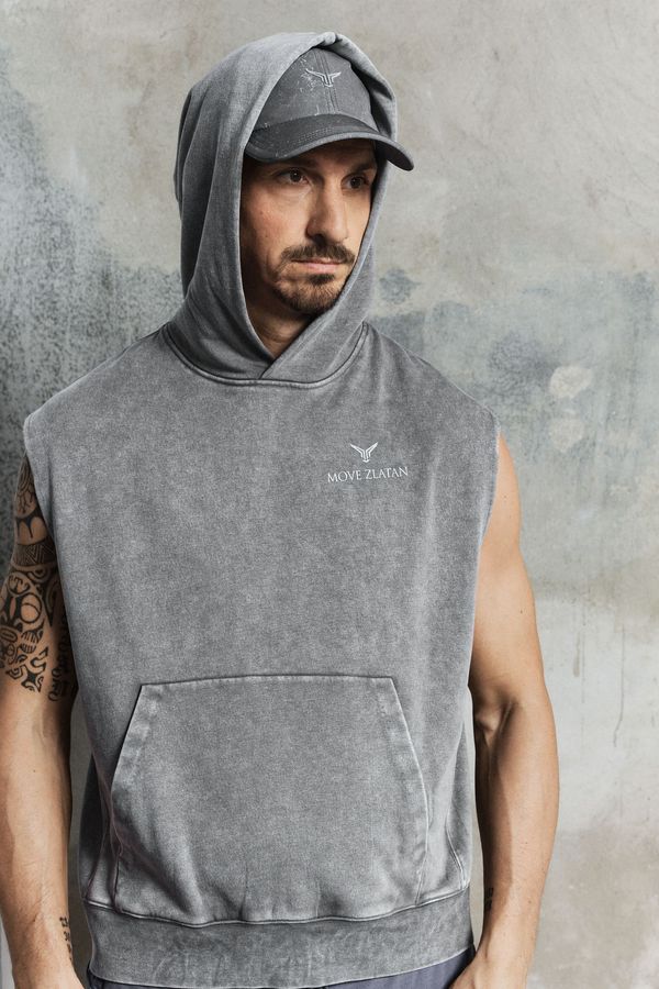 Polerón hoodie deportivo sin mangas Loose Fit