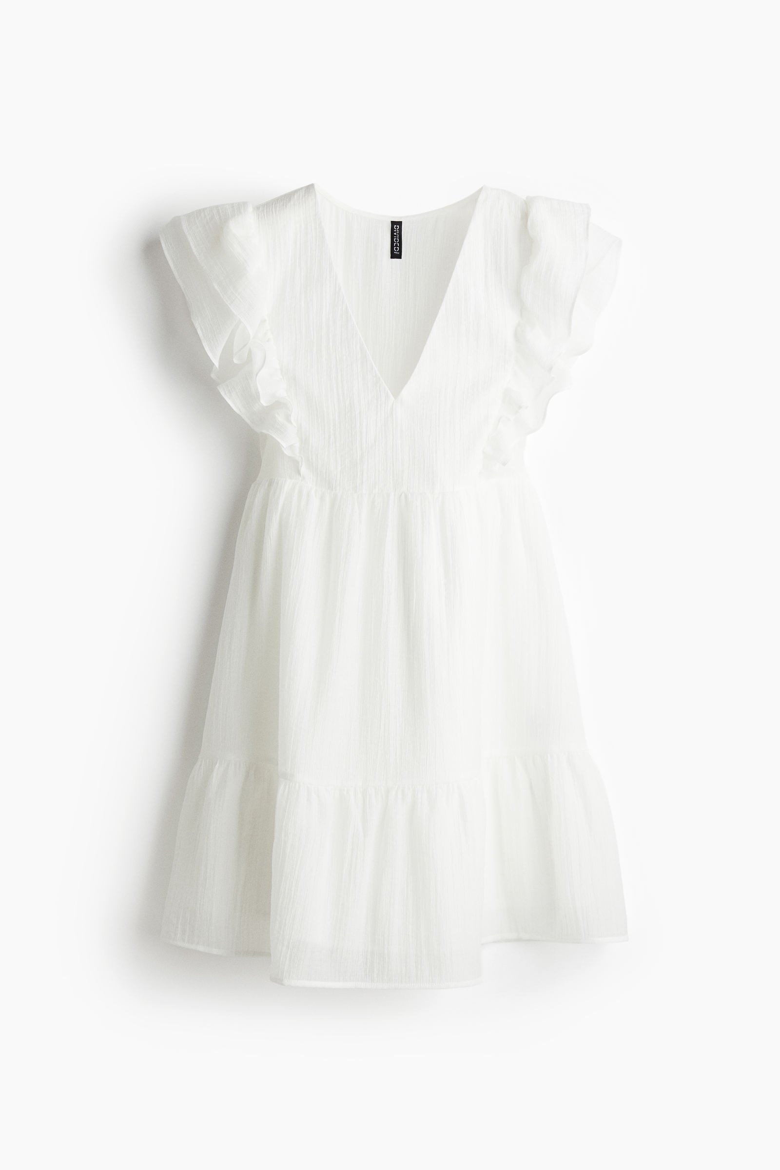 Vestido con ribetes de vuelos