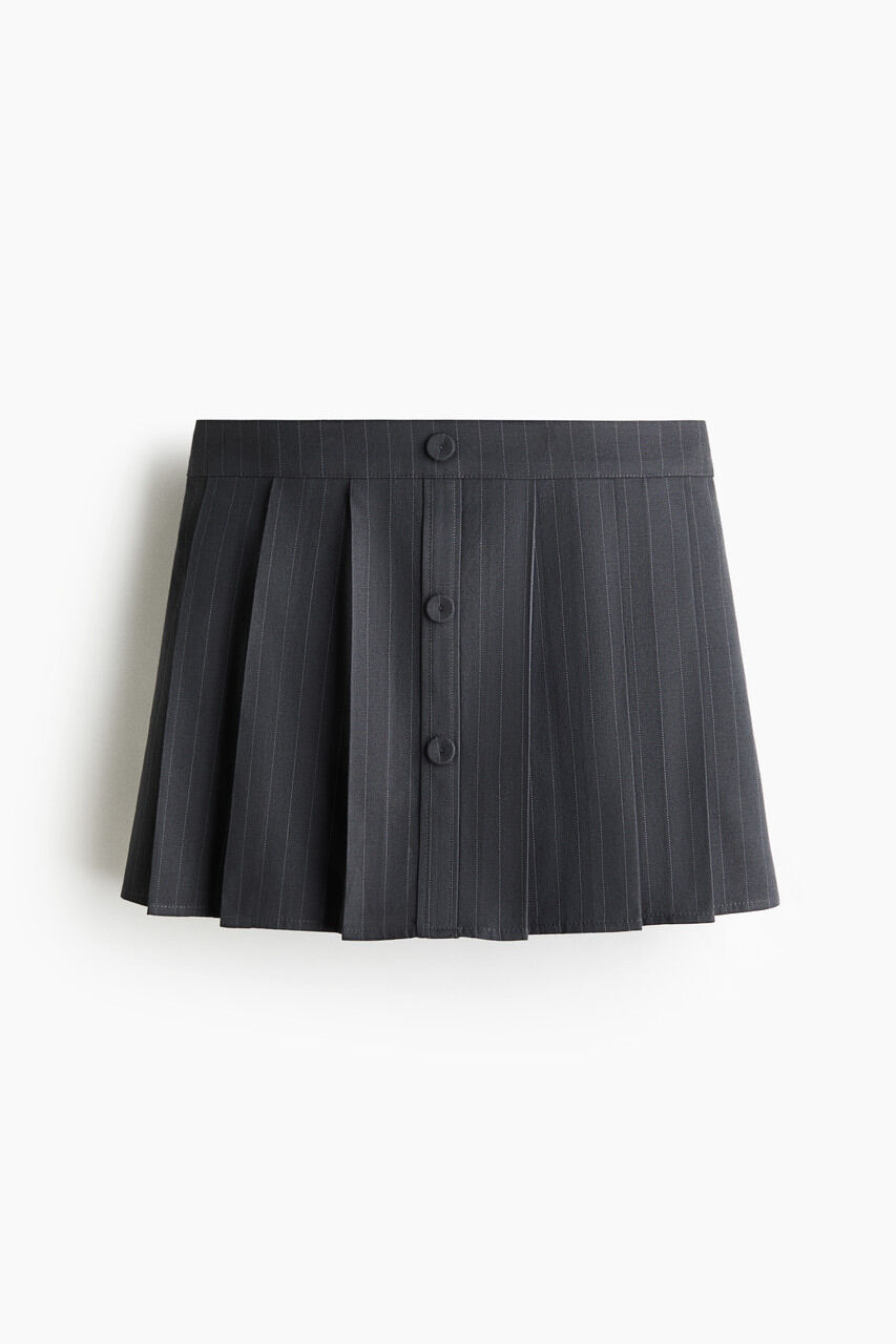Falda pantalón tableada de sarga