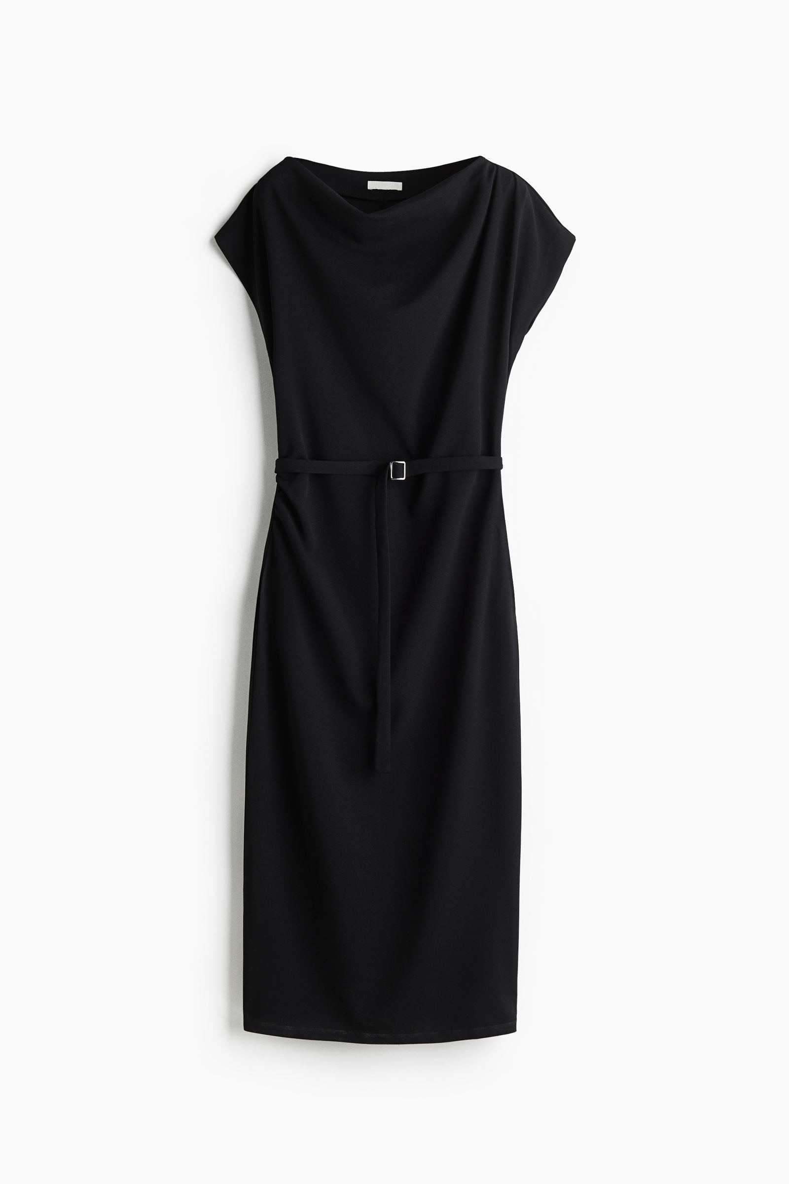 Vestido drapeado con cinturón