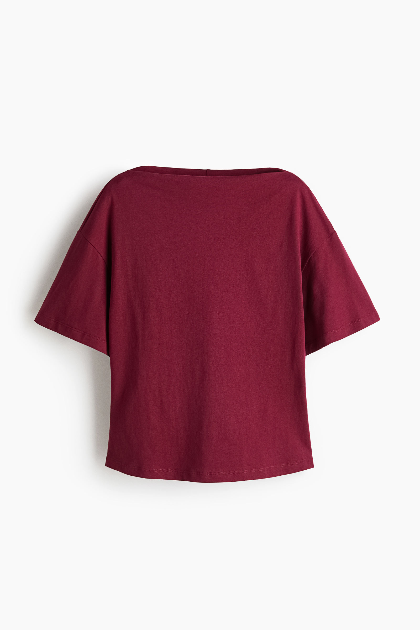 Top de algodón con cuello bote