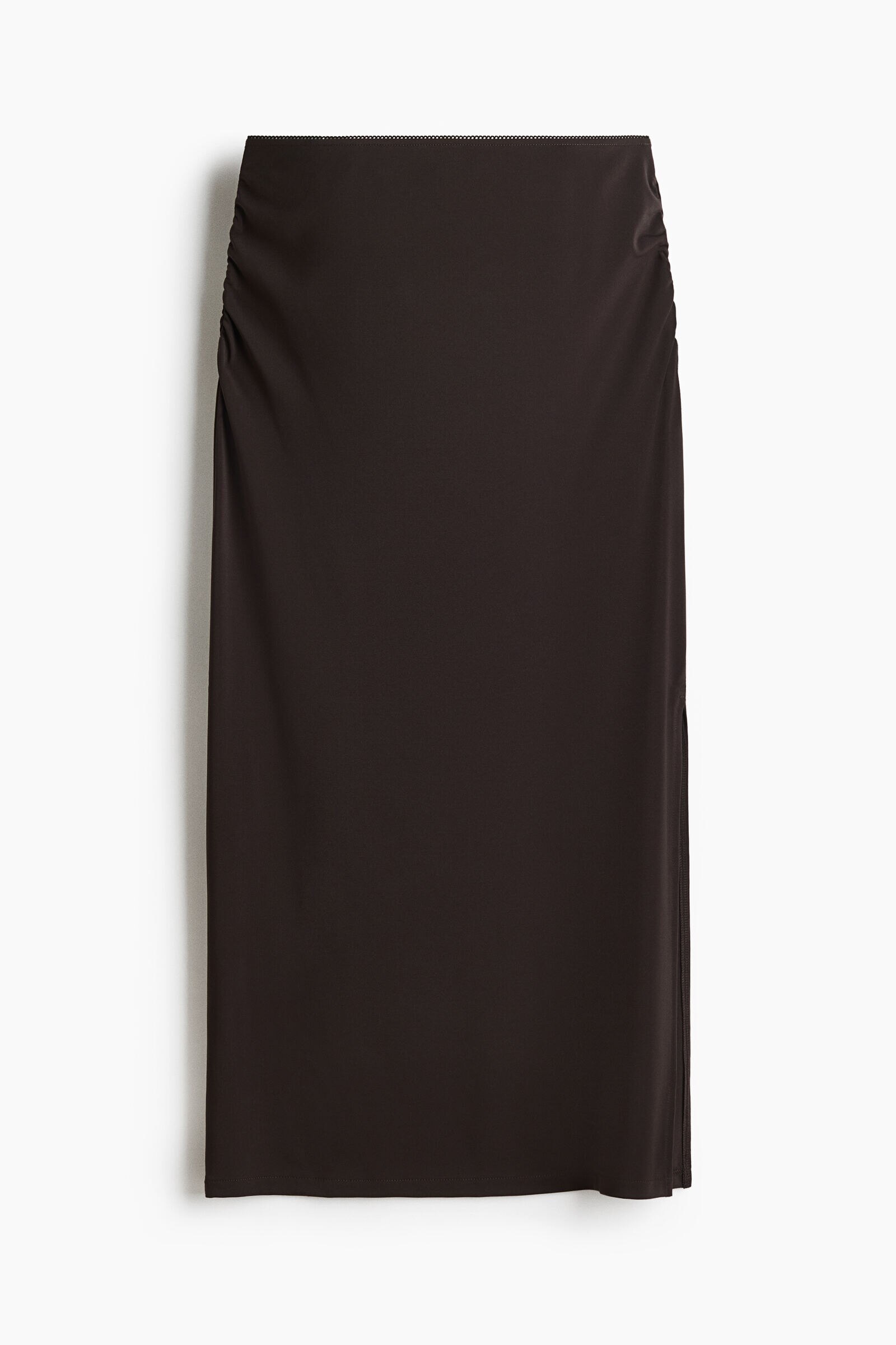 Falda midi drapeada